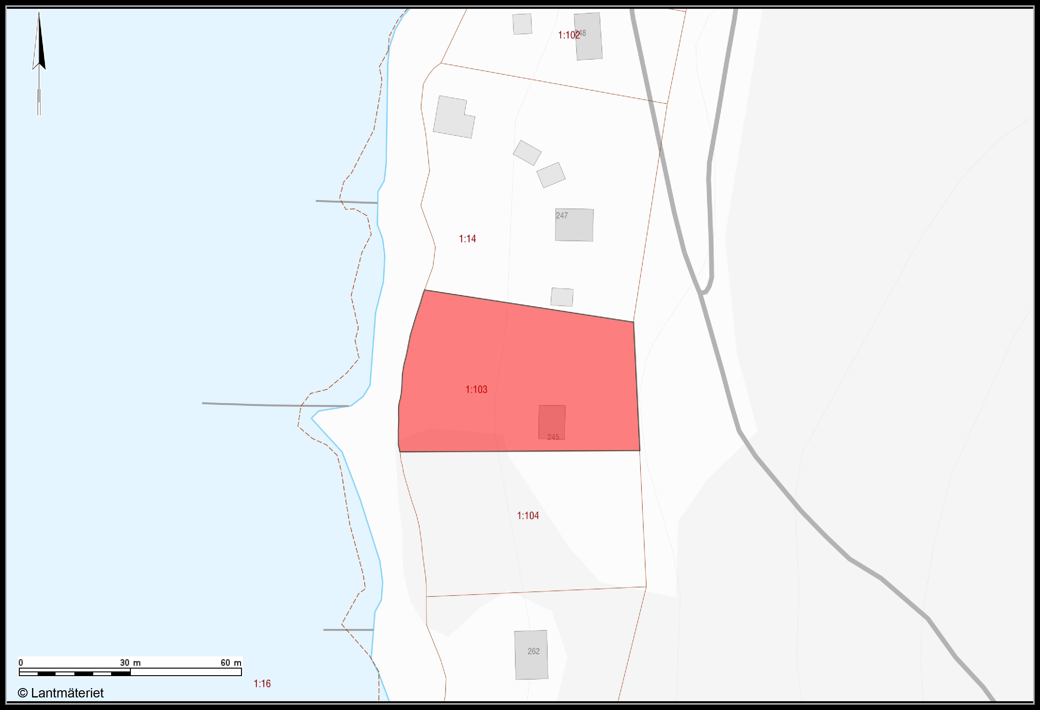 Karta över planområdet Härnö-solum 1:103