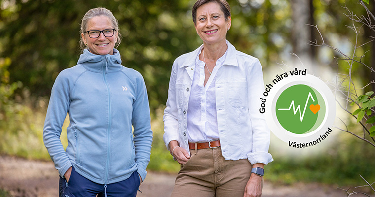 Charlotte Högberg, hälsovägledare och Iwona Jacobsson, folkhälsostrateg är med och arbetar med Hälsosam Online.