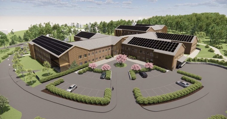 illustration av en stor byggnad