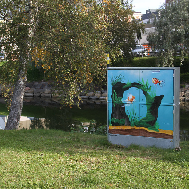En konstverk vid Östra kanalen.