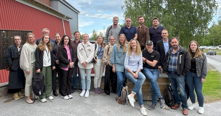 Gruppbild på deltagare i möte om region Västernorrlands kommuners samhällsbyggnadsprocesser