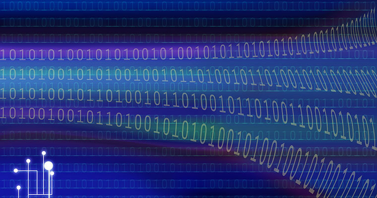 grafisk bild med många ettor och nollor