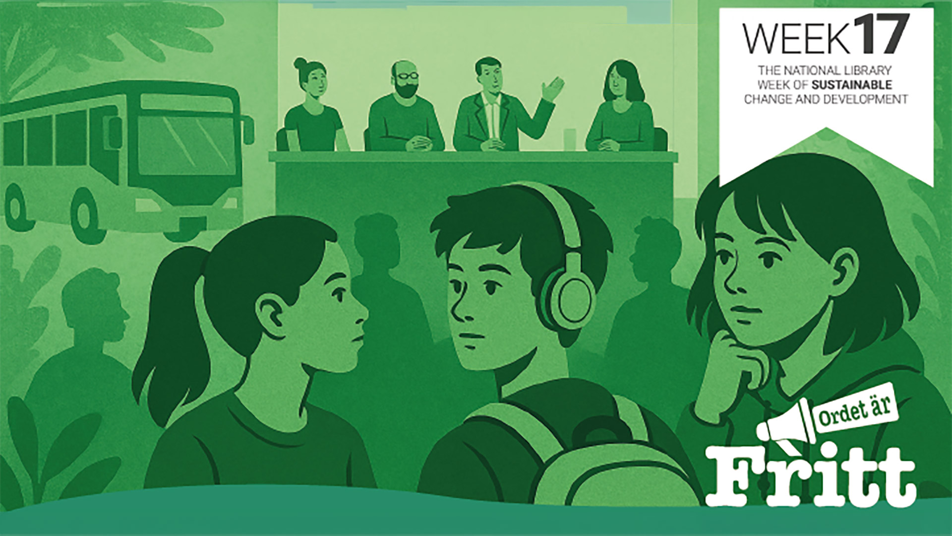 En flygbild över centrala Härnösand.