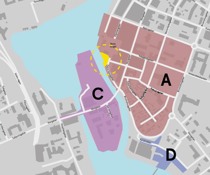 karta med felra områden markerade med olika färger