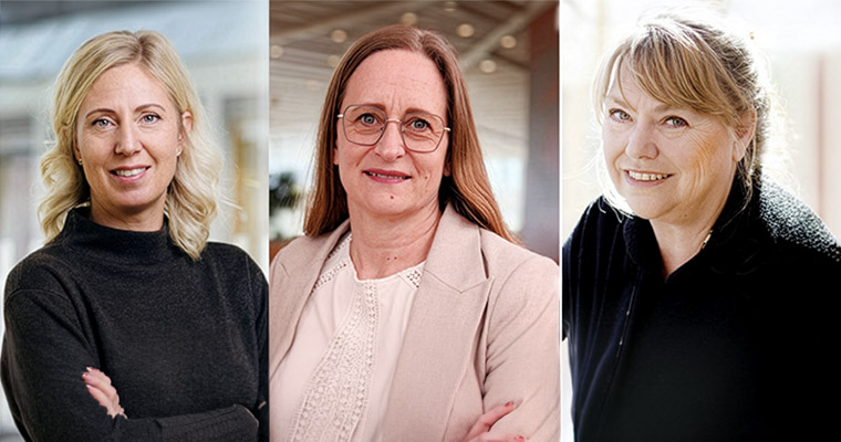Eva Nordlander, Helene Lager och Petra Forsström.