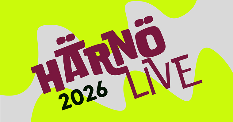 Grafisk material för arrangemanget evenemanget Härnö Live 2026