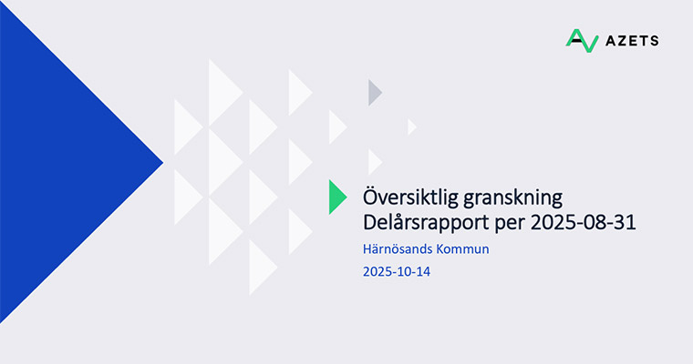 Översiktlig granskning Delårsrapport per 2025-08-31.