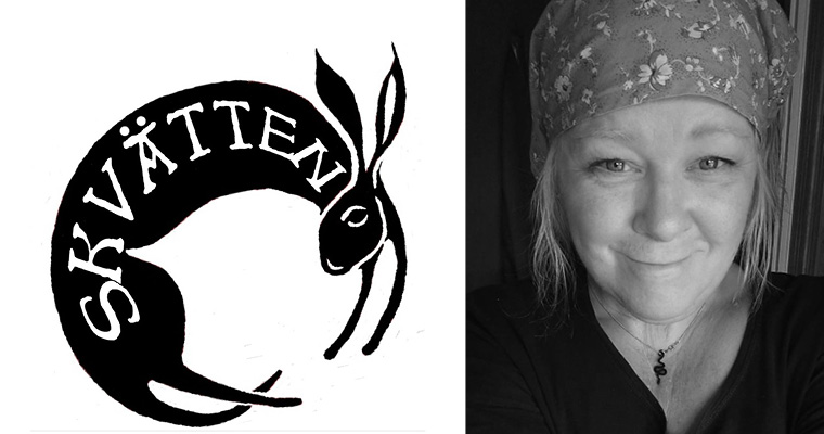 Montage Maria Nordlund och logotyp Skvätten events