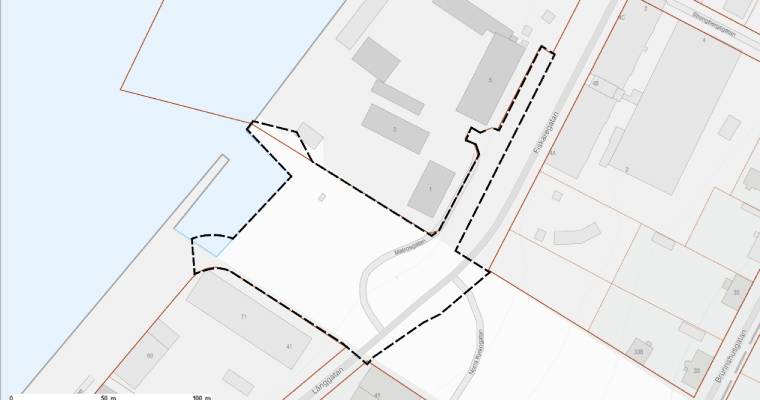 Bild på planområdet Hamnparken