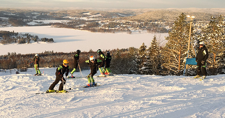 Skidåkare i Vårdkasbacken.