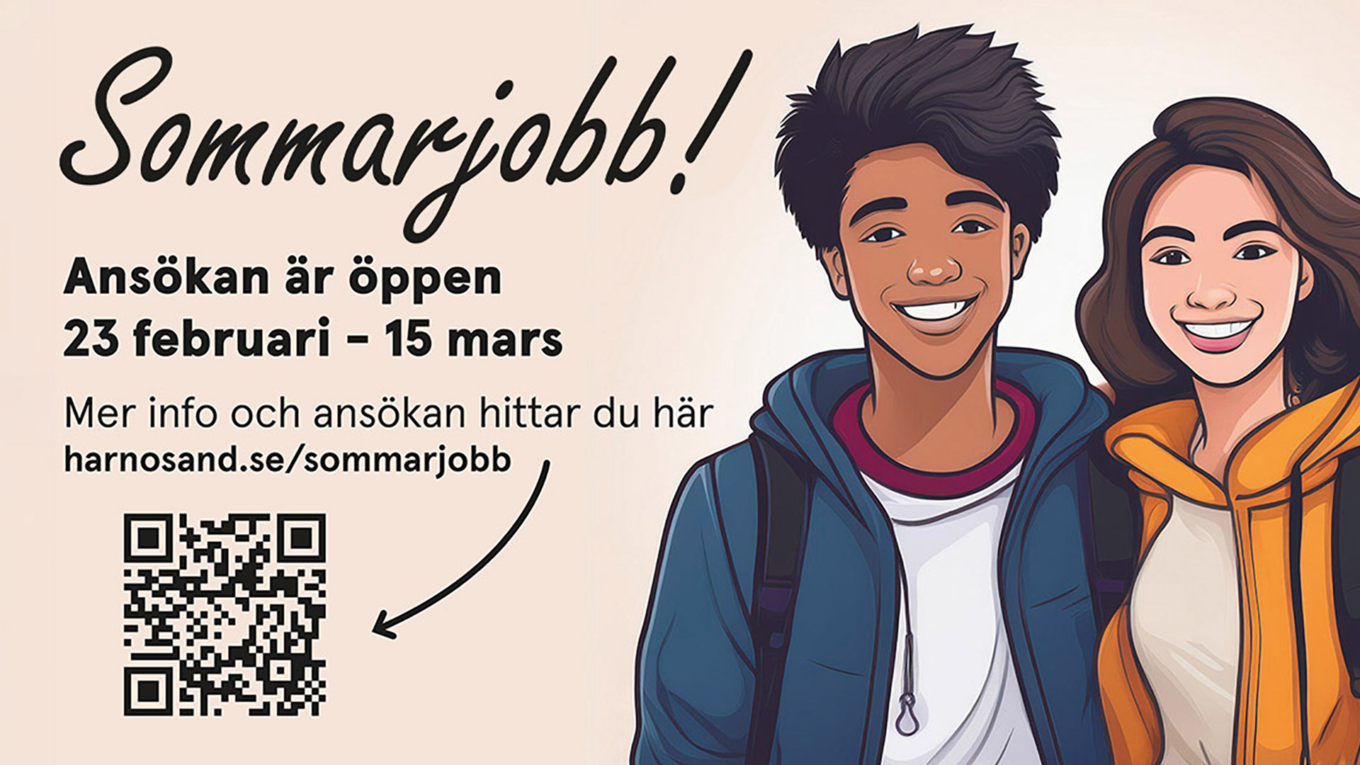 Ungdomar som sommarjobbar 