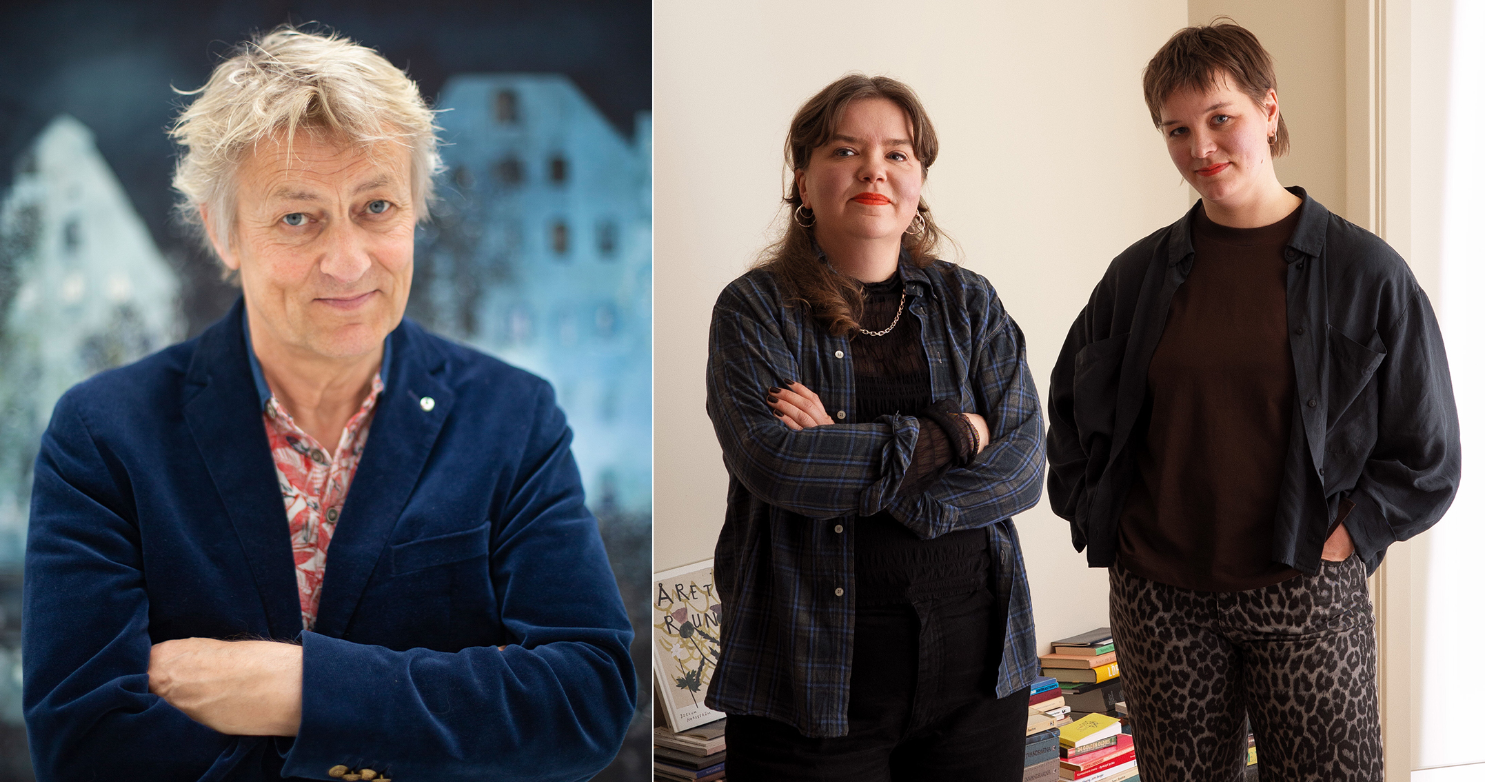 Lars Lerin, Hållams Linnea Henriksson och Ingrids Gustafsson.