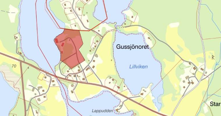 Karta över Gussjö
