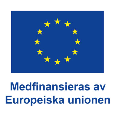 EU-flagga och texten Medfinansieras av Europeiska unionen