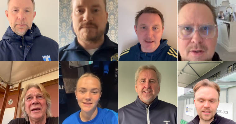 Bildkollage med åtta porträttbilder.