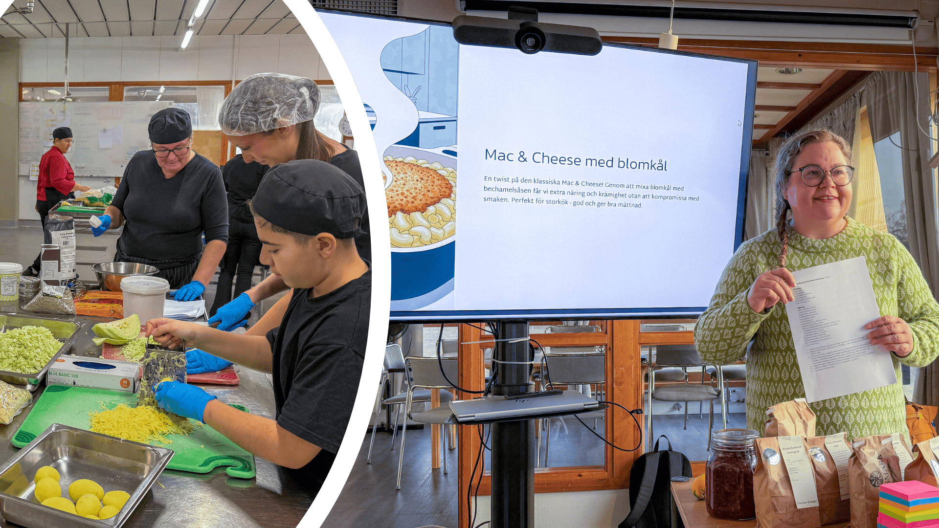 En flygbild över centrala Härnösand.