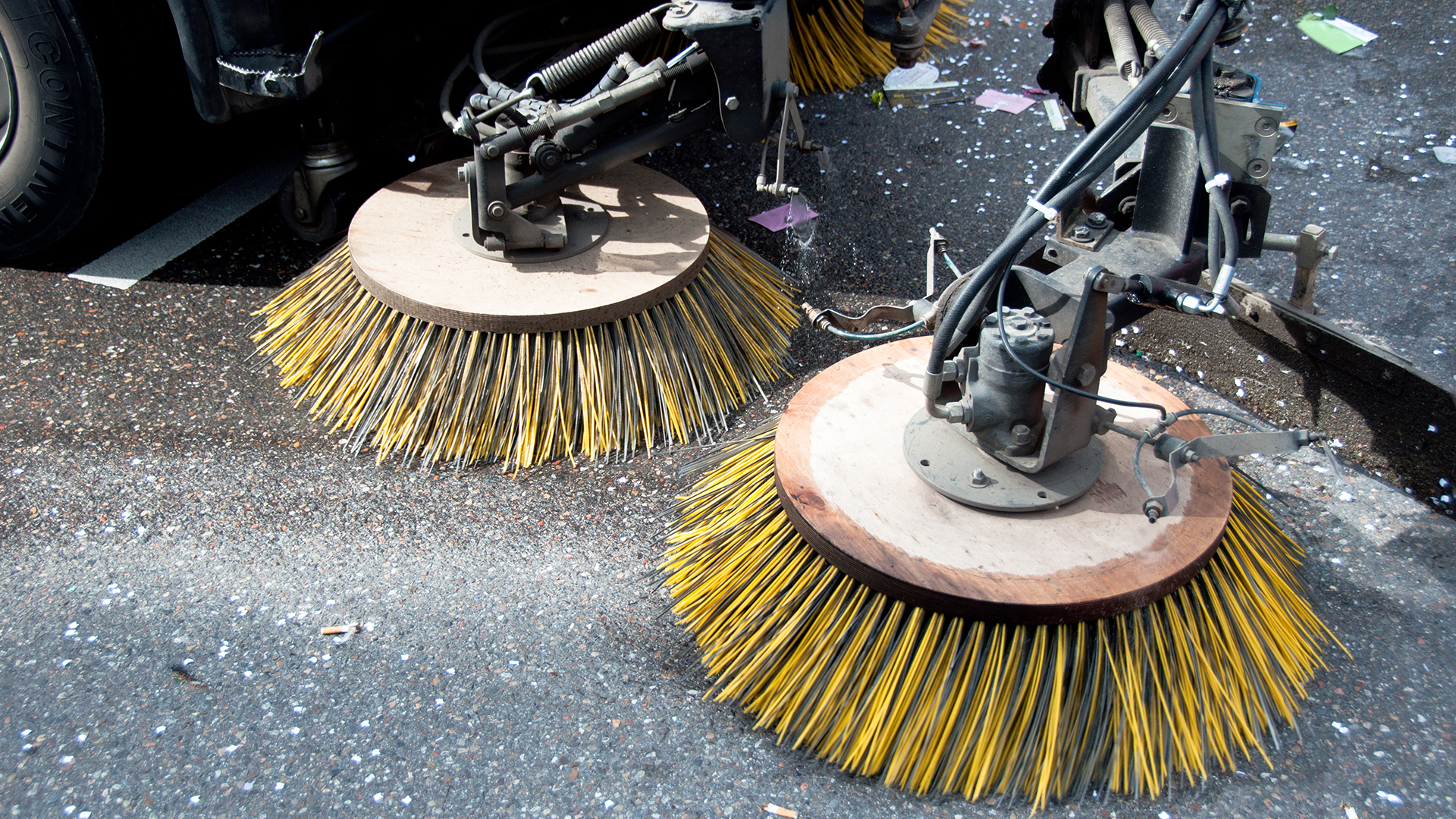 En flygbild över centrala Härnösand.