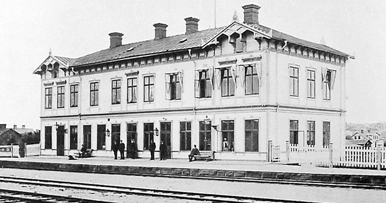 Järnvägsstationen 1893.
