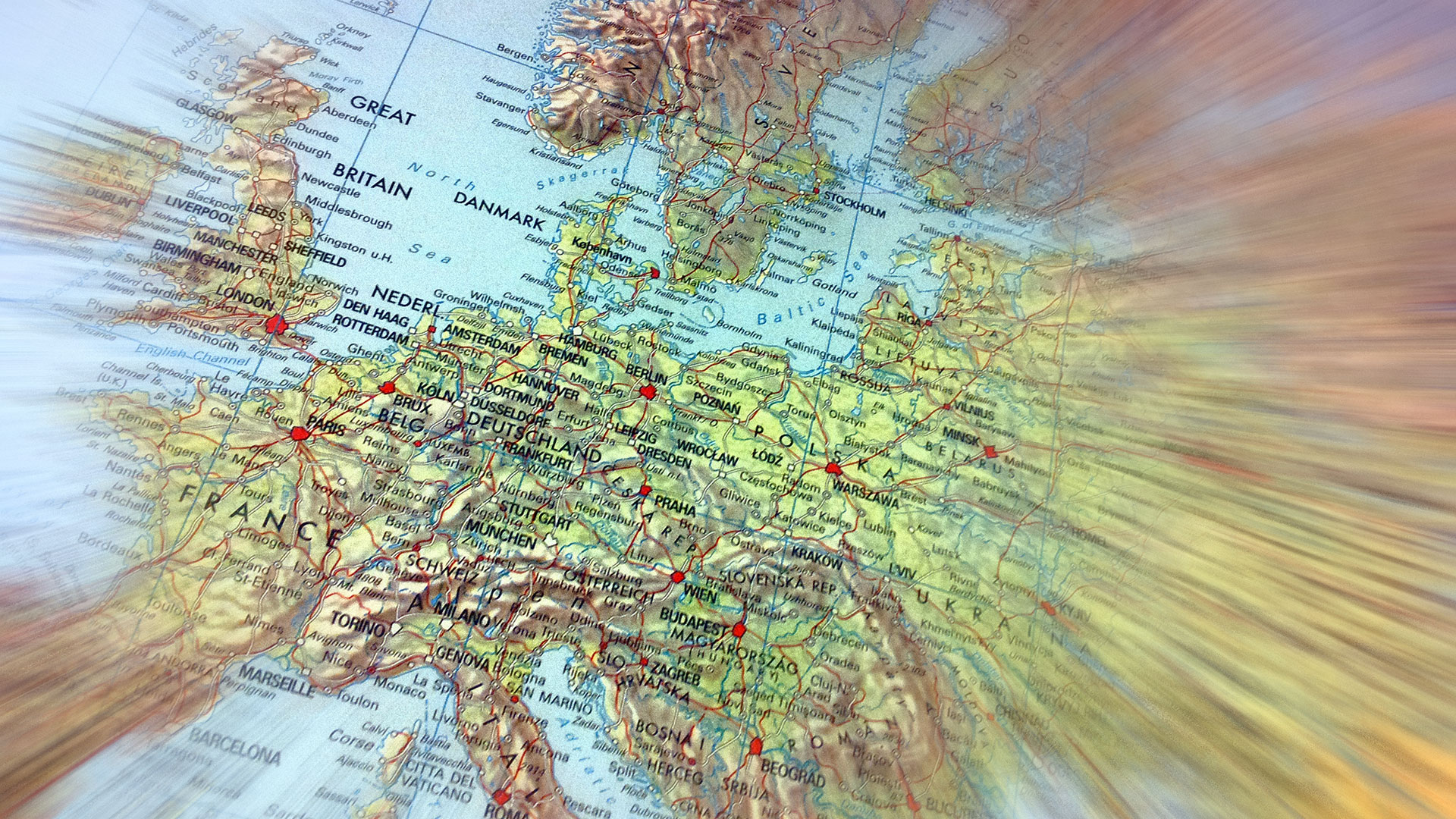 En flygbild över centrala Härnösand.