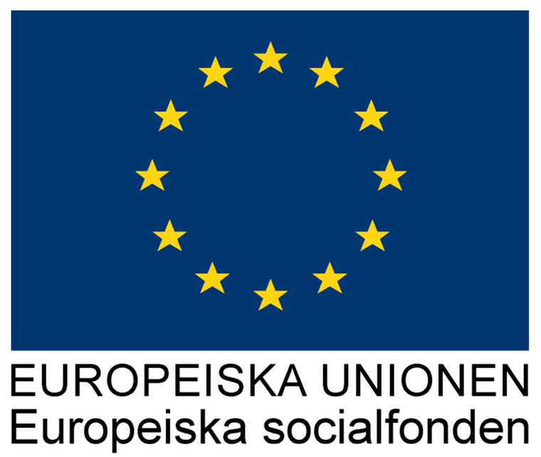 Logotyp: Europeiska socialfonden.