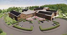 illustration av en stor byggnad