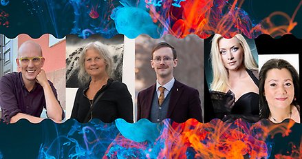 Kollage med bilder av