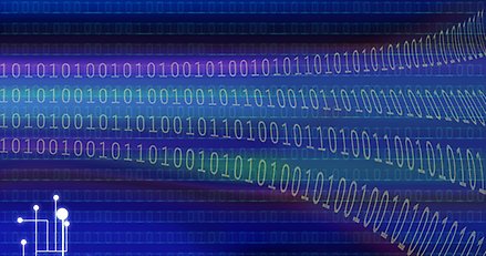 grafisk bild med många ettor och nollor