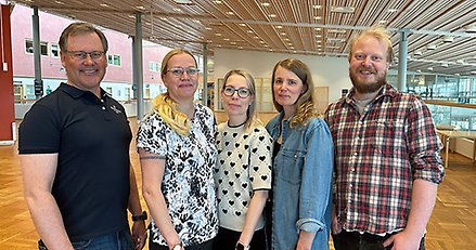 porträtt på fem personer
