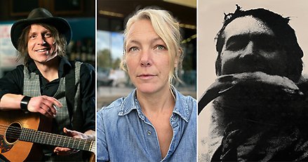 Kollage med tre porträttbilder på tre personer, två män och en kvinna.