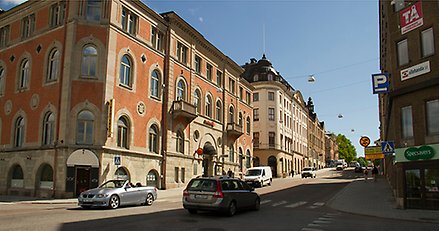 Nybrogatan sedd från Nybron