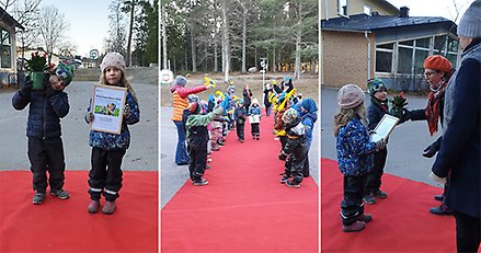 Barnen på Gerestaskolans förskoleklass får miljöstipendiet.