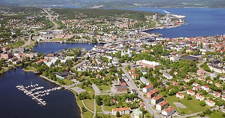 Flygbild över Härnösand