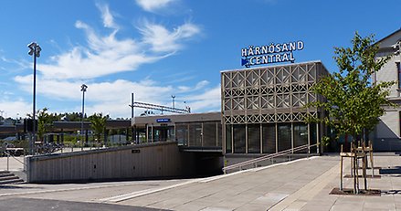 Byggnad som det står Härnösand Central på