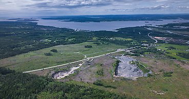 flygbild över ett stort markområde