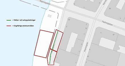 karta med områden markerade med rött