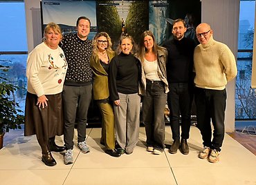 Morgonens gäster, Petra Forsström näringslivschef, Jon Hillgren, Hernö Gin, moderator Marie Zetterlund, Marika Gaulitz Bystedt, Gånsviks choklad, Elin Nylund, Villa Fridhem, Anders Sandlund, Sandain och kommunstyrelsens ordförande Jonas Bergström.