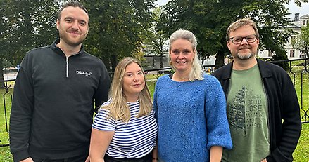 porträttbild på fyra personer, två kvinnor och två män