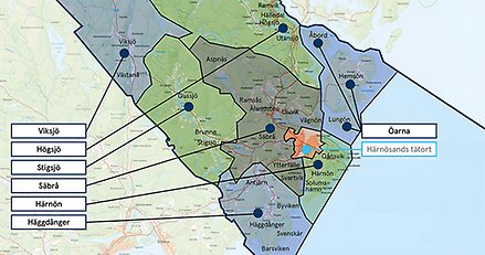 Karta över Härnösand.