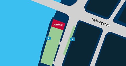 Karta med områden markerade i rött och grönt.