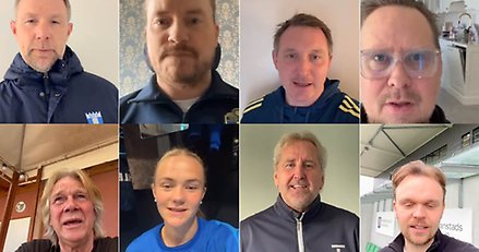 Bildkollage med åtta porträttbilder.