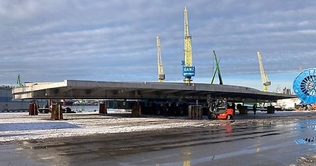 en stor stålkonstruktion