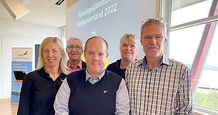 Representanter för Svenskt Näringsliv Västernorrland och Härnösands kommun var med när rankingen av företagsklimatet i länets kommuner 2022 presenterades på Hotell Höga Kusten.