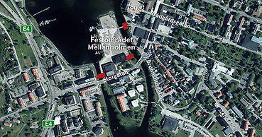 Festområdet på Mellanholmen.